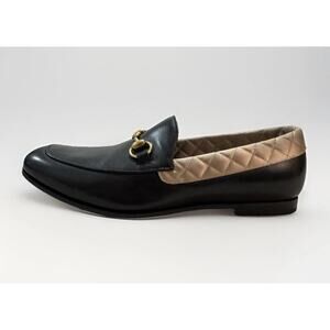 Authentic GUCCI Jordaan Horsebit Brixton Loafer Black Leather UNISEX US 7.5